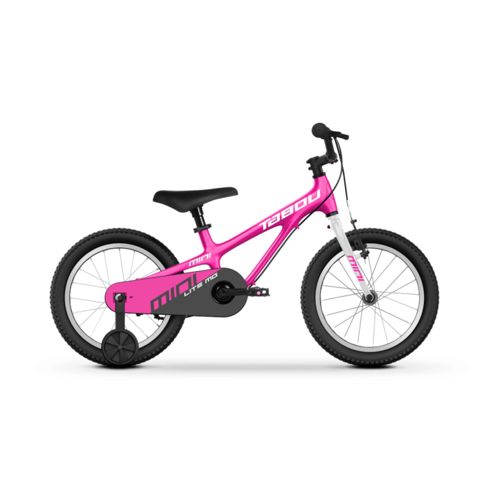 Ülikerge laste jalgratas TABOU Mini Lite MG (2025) 16" roosa/valge
