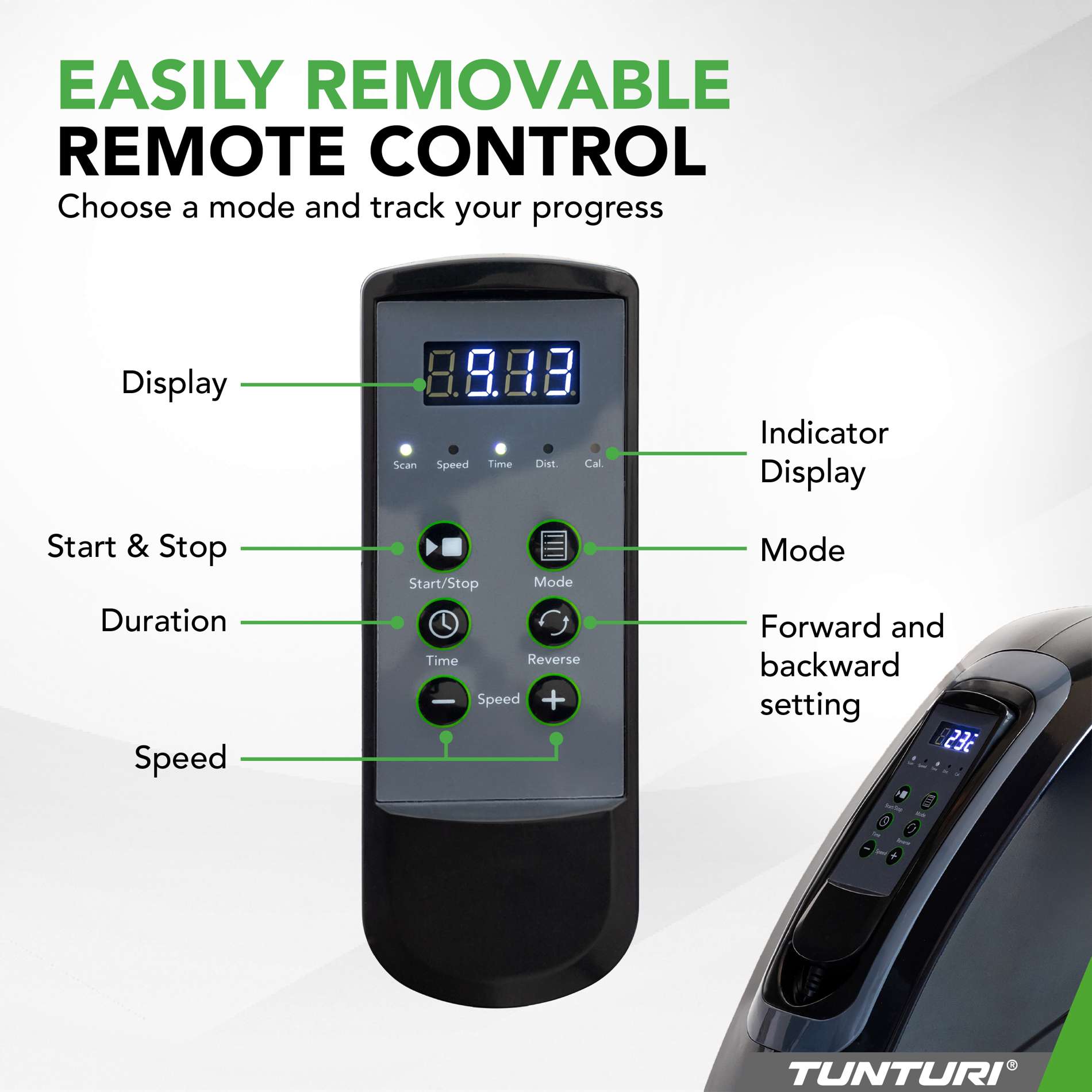 Miniratas mootoriga TUNTURI Cardio Fit M50 Minibike Motorized - Image 4