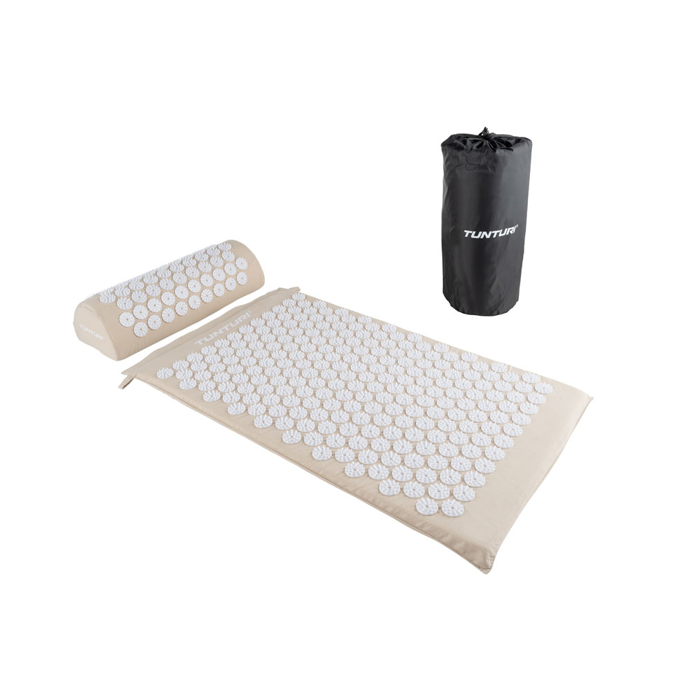 Punktimassaaži matt ja padi Tunturi Acupressure Mat And Pillow, Beige