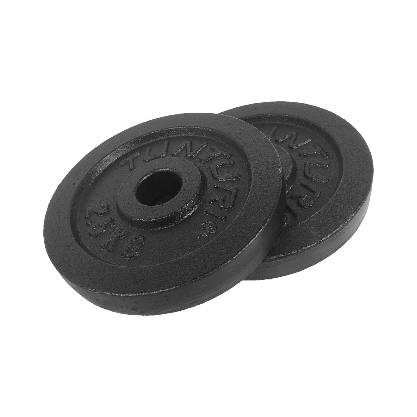 Raskuskettad TUNTURI Plates Black, 30 mm, 2.5kg (paar)