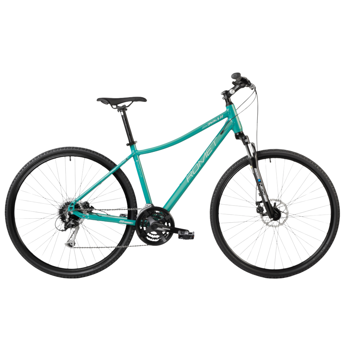 Naiste jalgratas ROMET Orkan 3 D, türkiis-valge-hall (L)