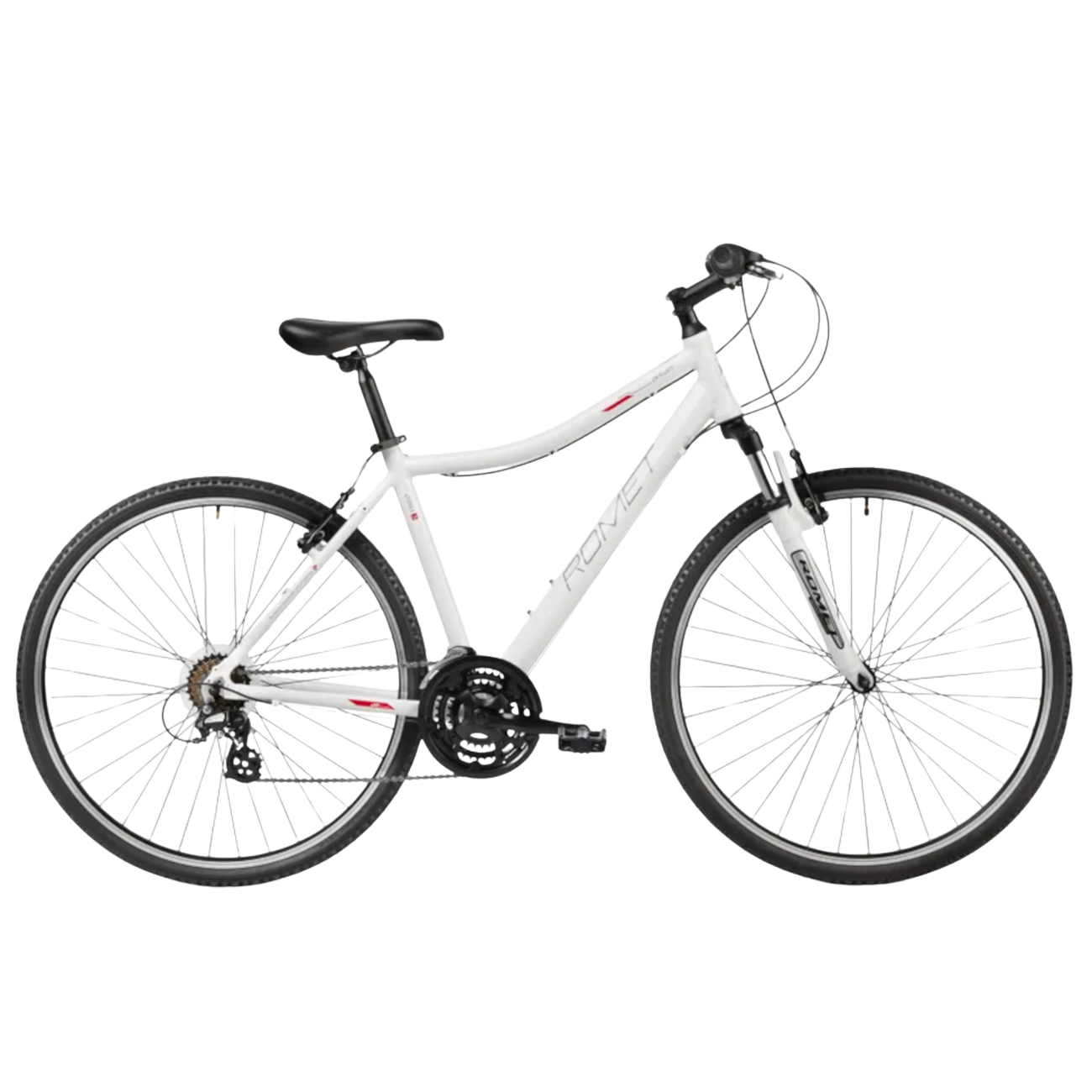 Naiste jalgratas ROMET Orkan D, valge-lilla (L)