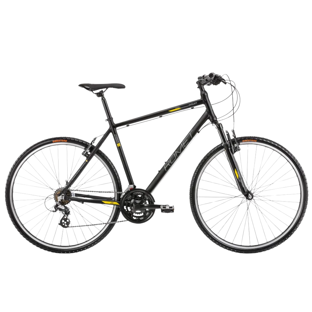 Meeste jalgratas ROMET Orkan M, must-kuldne (L)