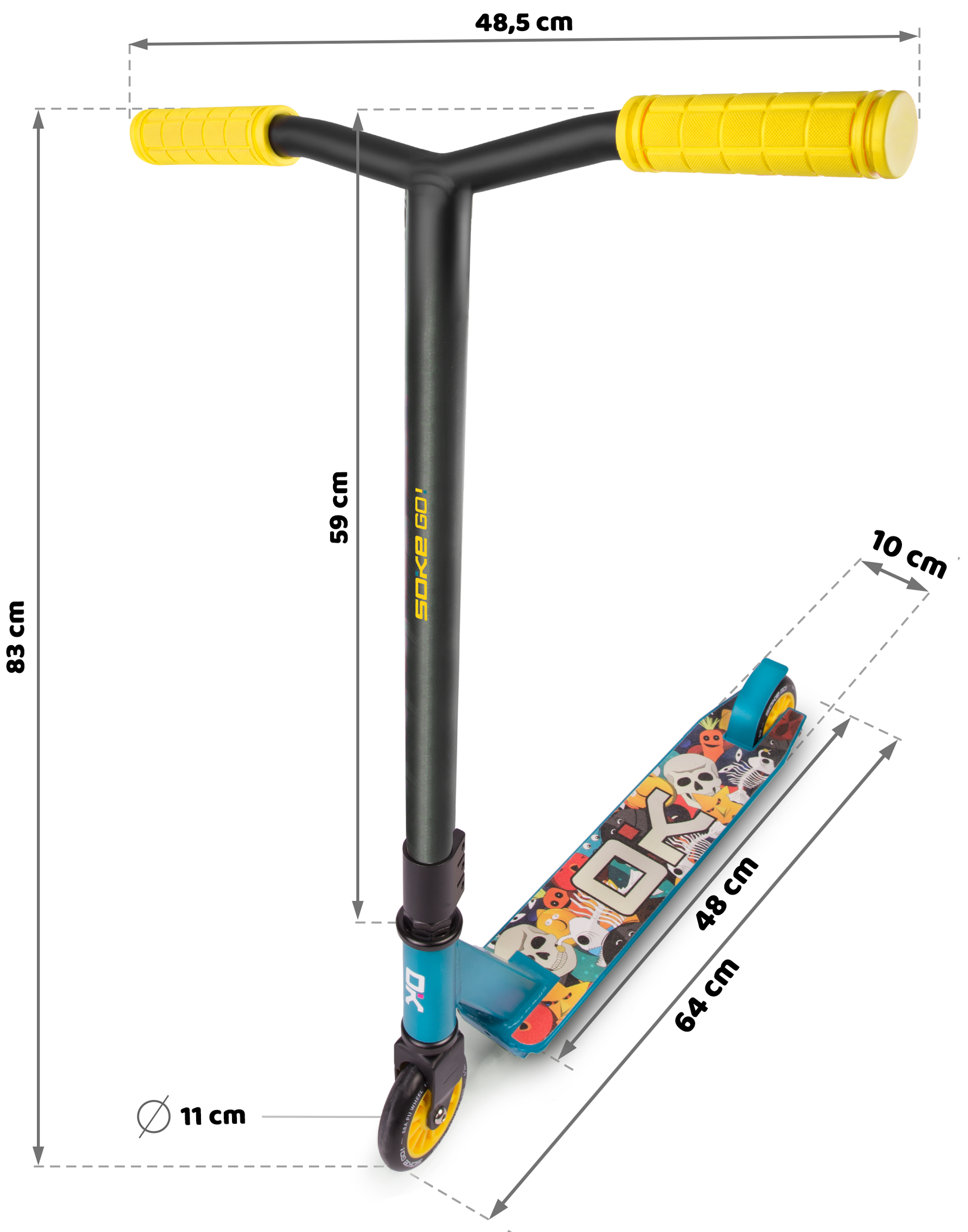 Trikitõukeratas SOKE GO! sinine-kollane - Image 11