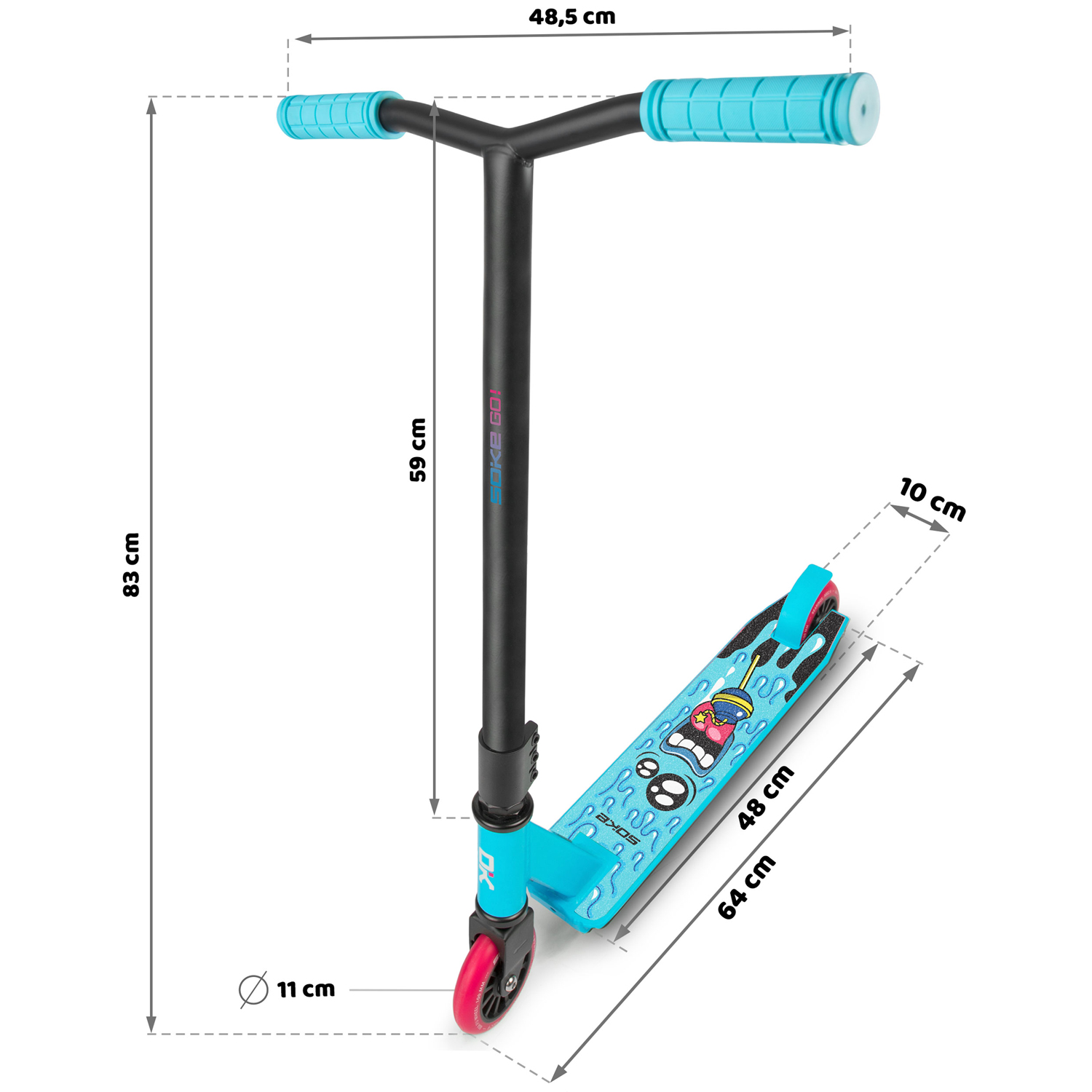 Trikitõukeratas SOKE GO! Türkiis - Image 3