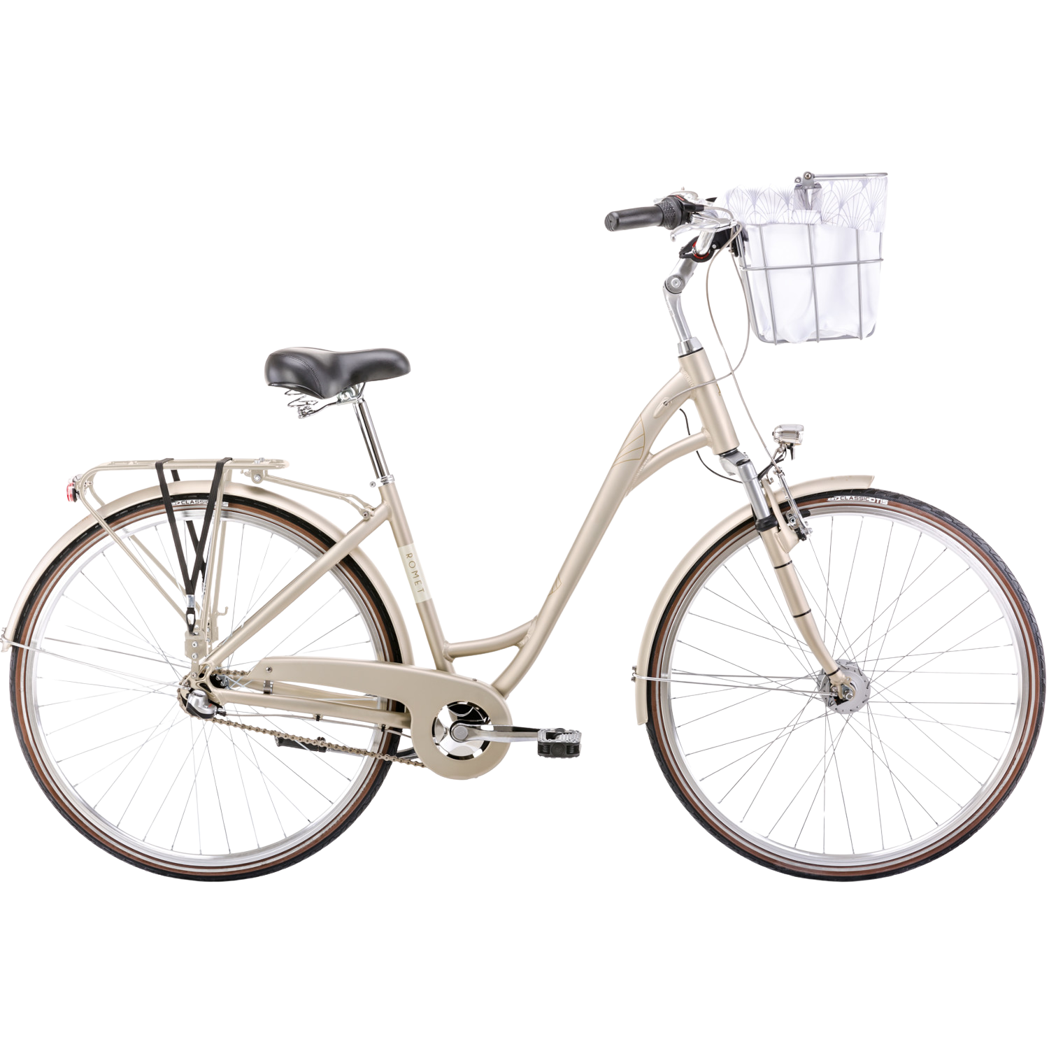 Jalgratas ROMET Art Deco Classic, 28" esikorviga, beež (L)