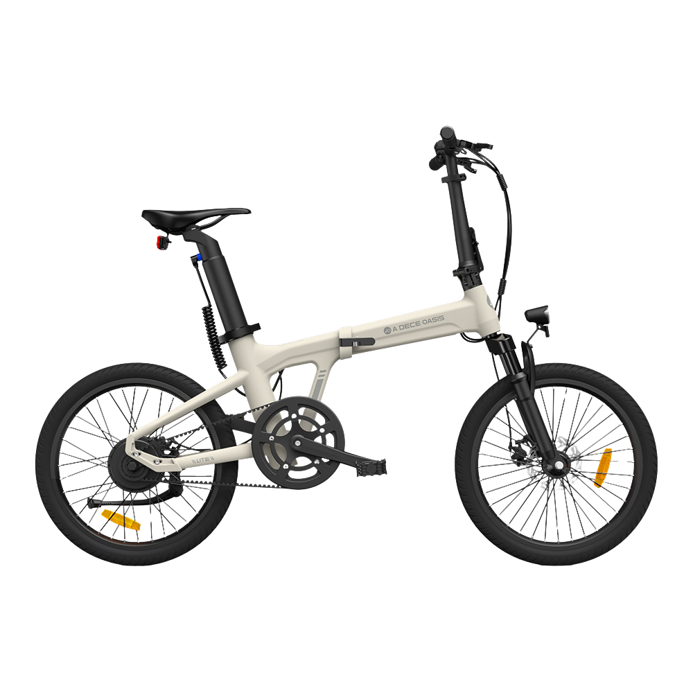 Kokkupandav elektrijalgratas ADO A20S AIR esiamordiga, Ivory (valge)