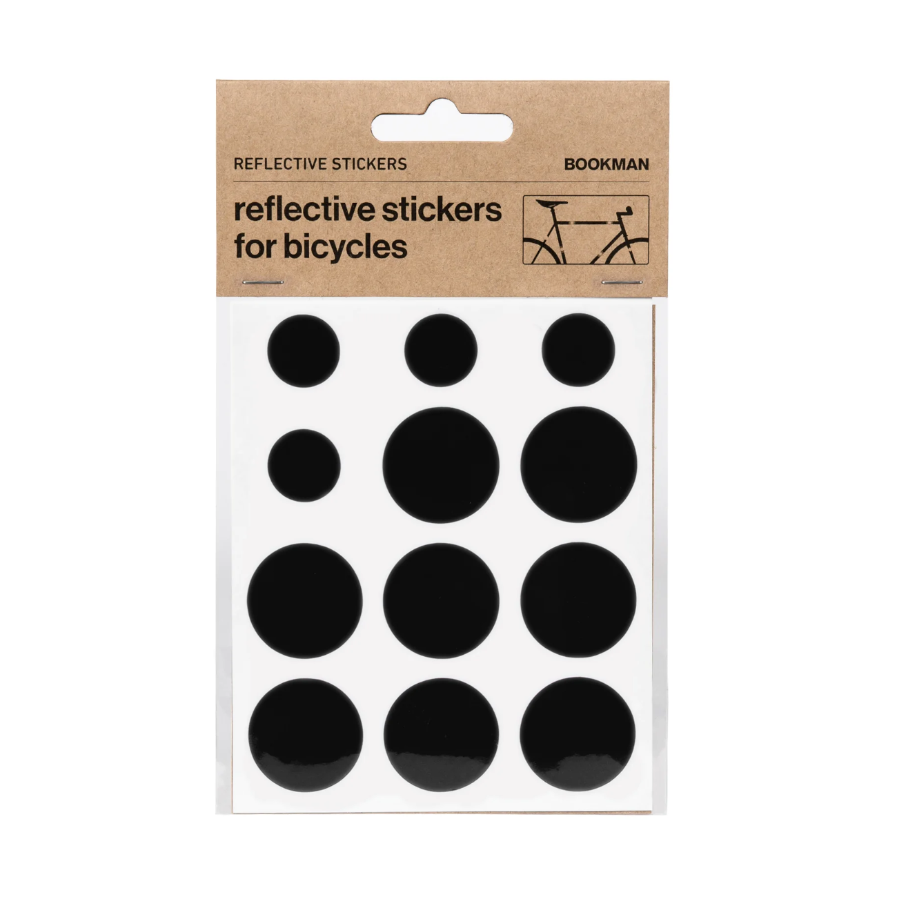 Helkurkleepsud jalgrattale BOOKMAN Reflective Stickers for Bicycles, Black Dots