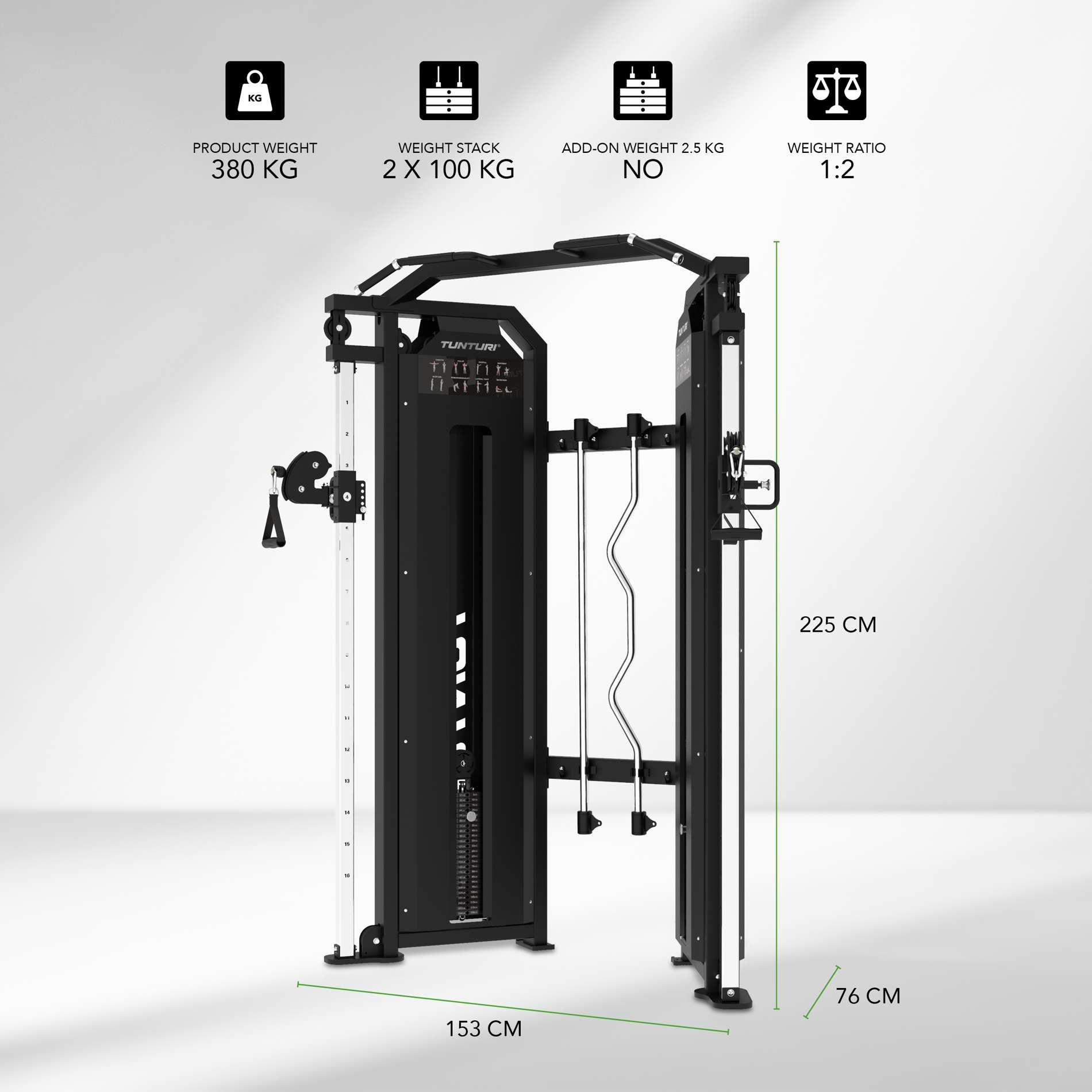 Jõujaam TUNTURI Platinum Functional Trainer Selectorized V-Series - Image 2