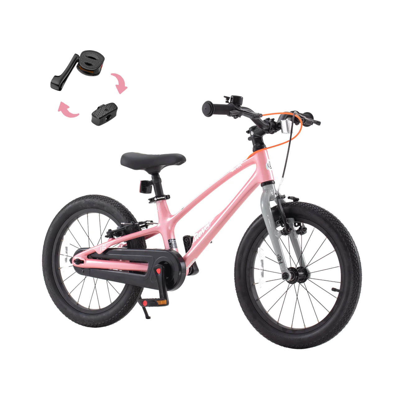 Laste jalgratas TABOU Royal Space Shark, 14" roosa-hall