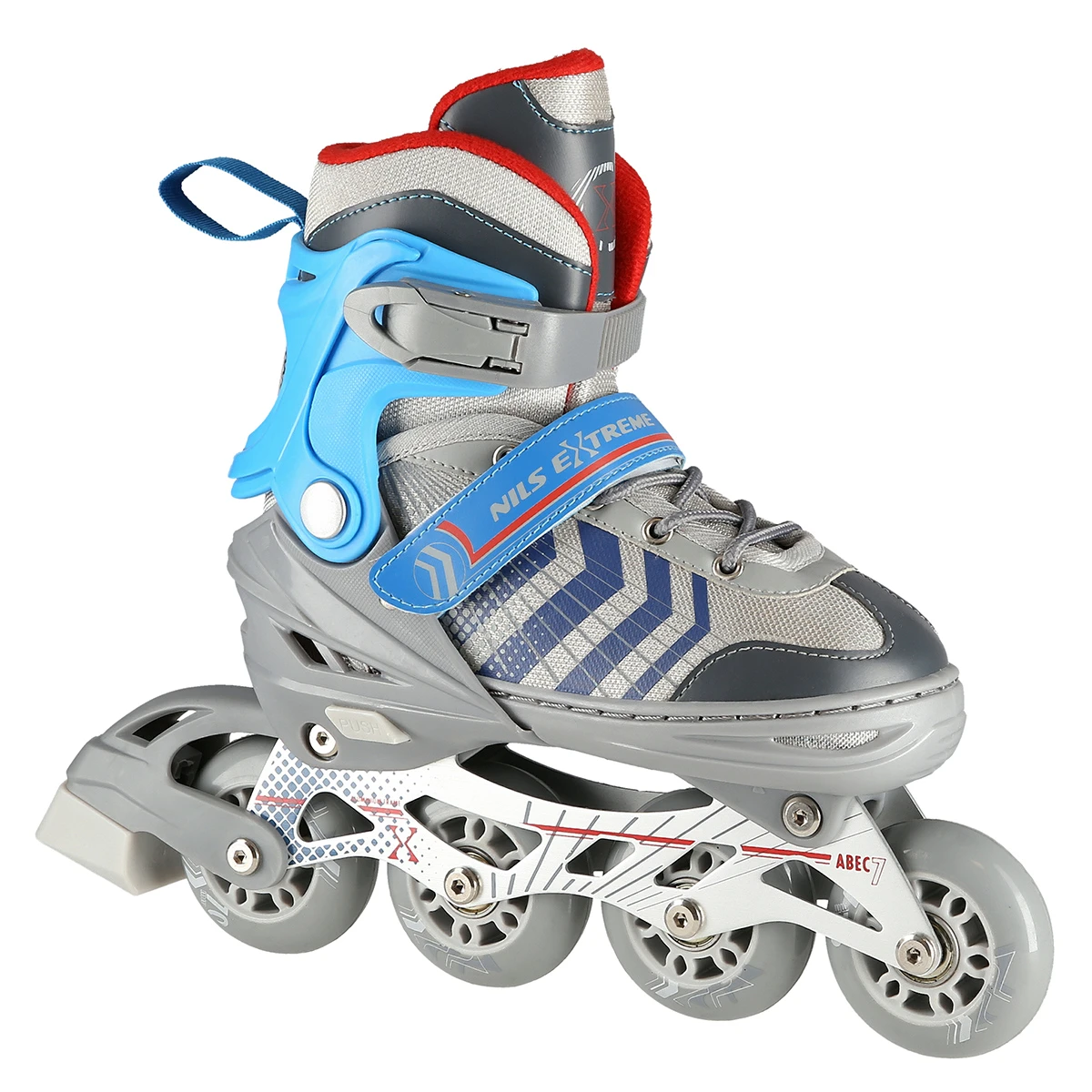 4in1 (rull)uisud NILS EXTREME NH18192 In-line Skates/Hockey Ice Skates, S (29-33), Grey/Blue - Image 5