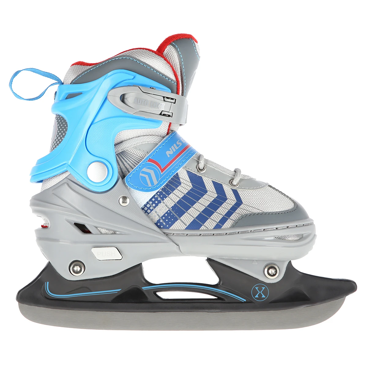4in1 (rull)uisud NILS EXTREME NH18192 In-line Skates/Hockey Ice Skates, S (29-33), Grey/Blue - Image 6