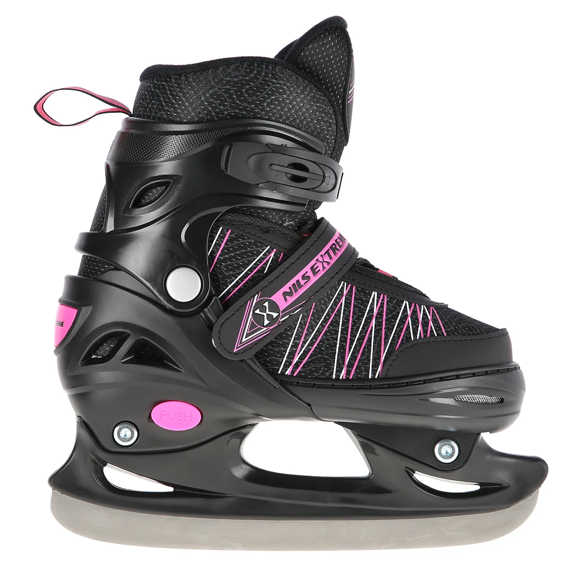 2in1 (rull)uisud NILS EXTREME NH11912A In-line Skates/Hockey Ice Skates, S (31-34), Black/Pink - Image 2