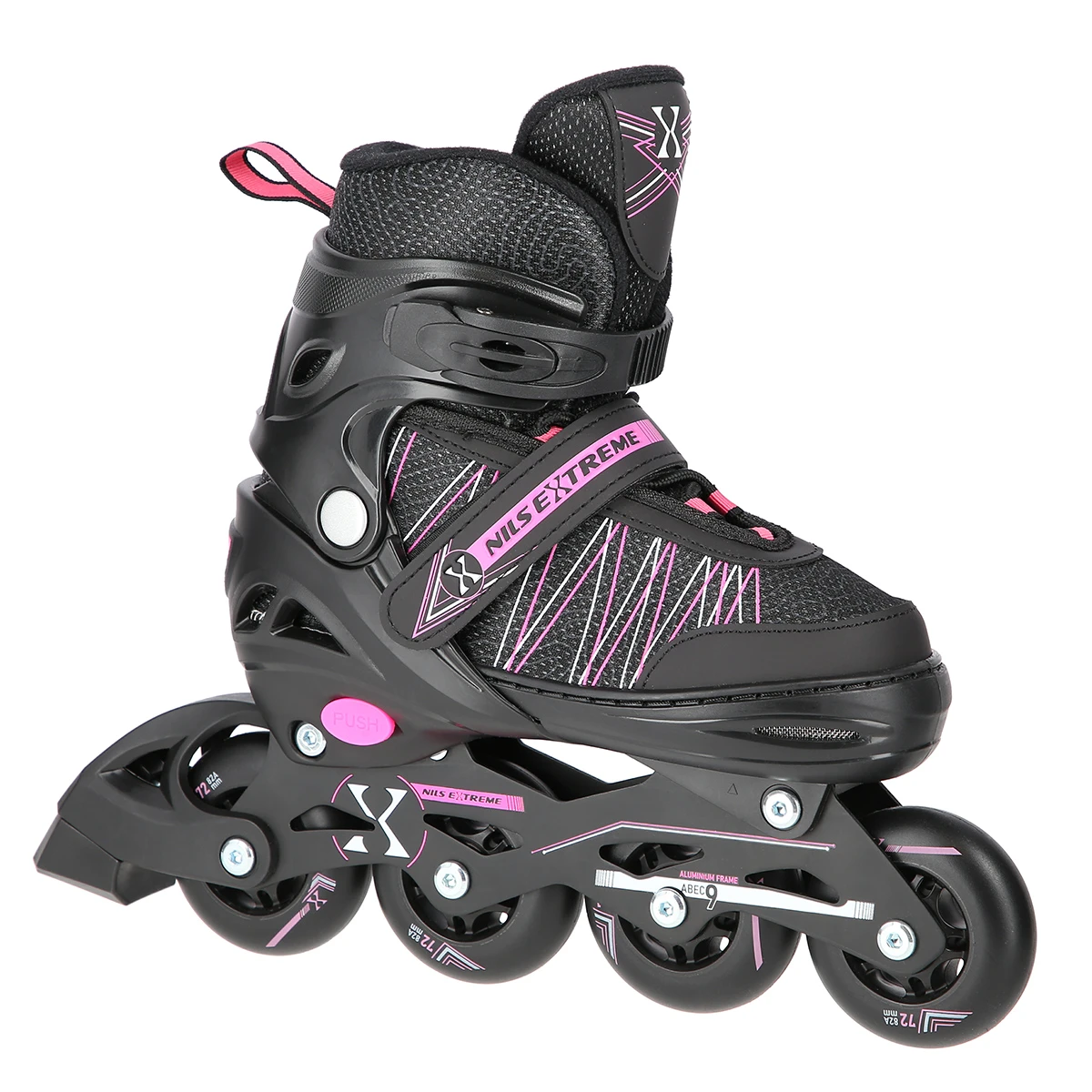 2in1 (rull)uisud NILS EXTREME NH11912A In-line Skates/Hockey Ice Skates, S (31-34), Black/Pink - Image 12
