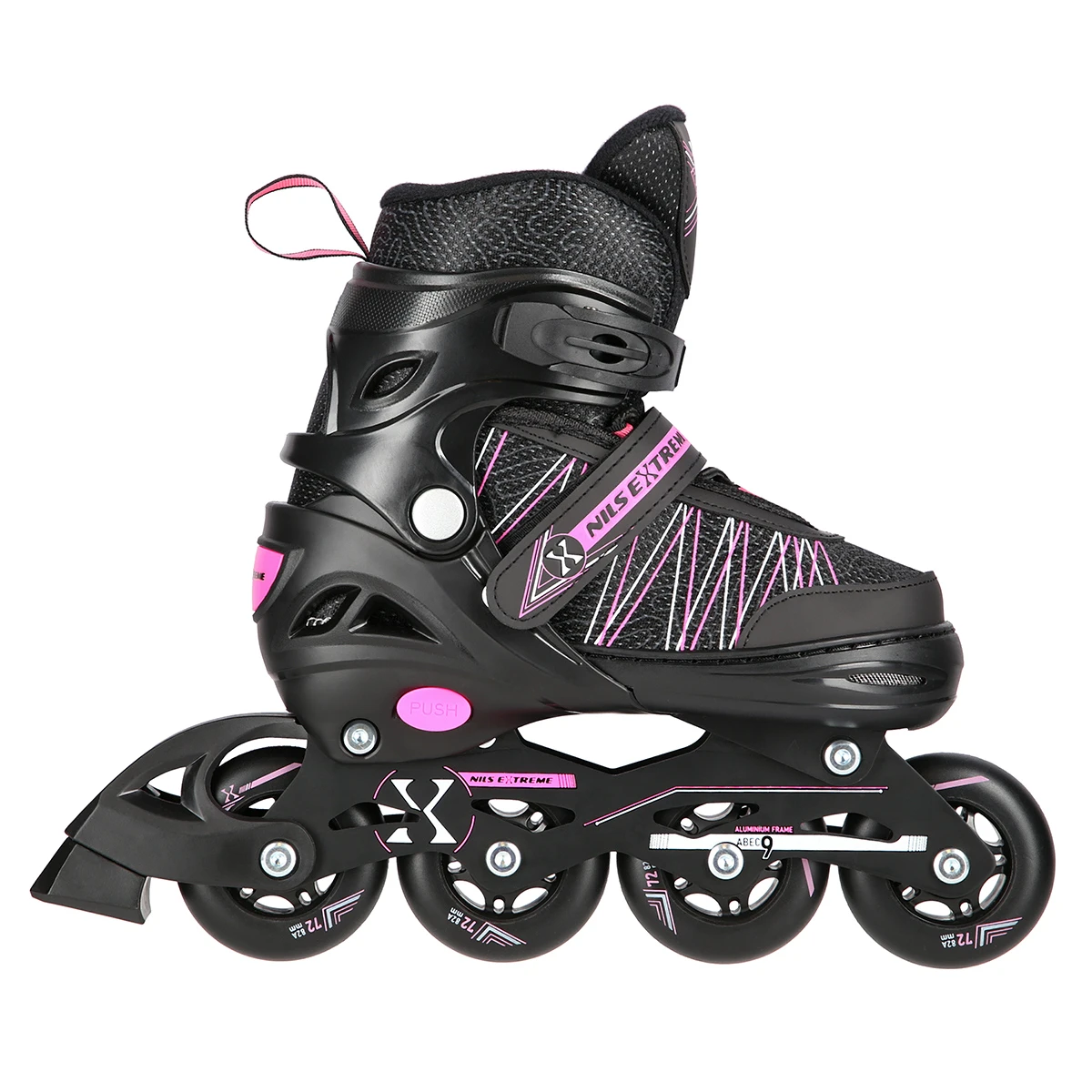 2in1 (rull)uisud NILS EXTREME NH11912A In-line Skates/Hockey Ice Skates, S (31-34), Black/Pink - Image 8