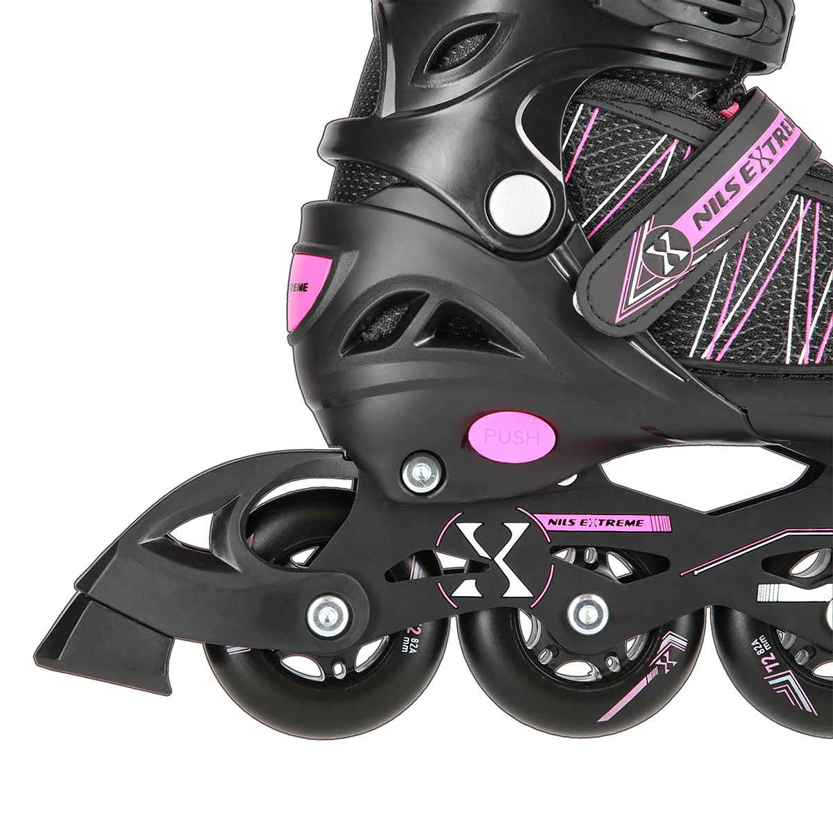 2in1 (rull)uisud NILS EXTREME NH11912A In-line Skates/Hockey Ice Skates, S (31-34), Black/Pink - Image 7