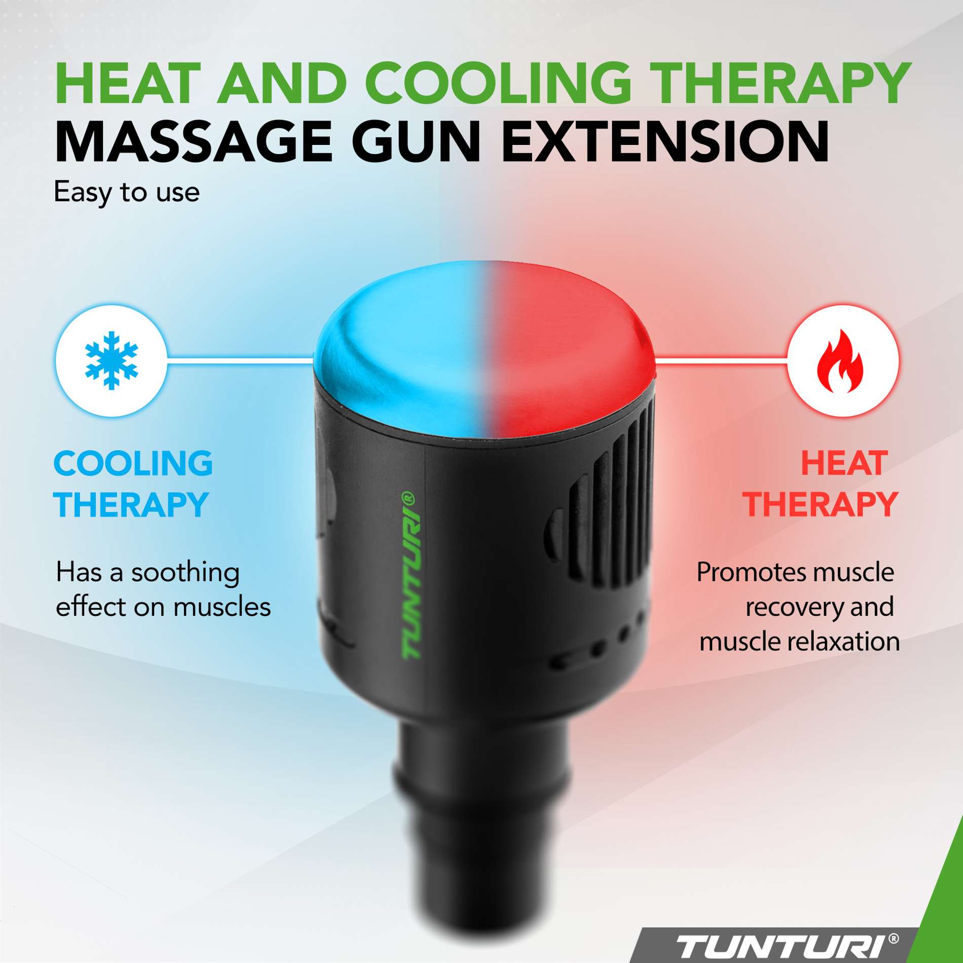 Massaažipüstoli ots TUNTURI Head for Massage Gun, Heat & Cool - Image 2