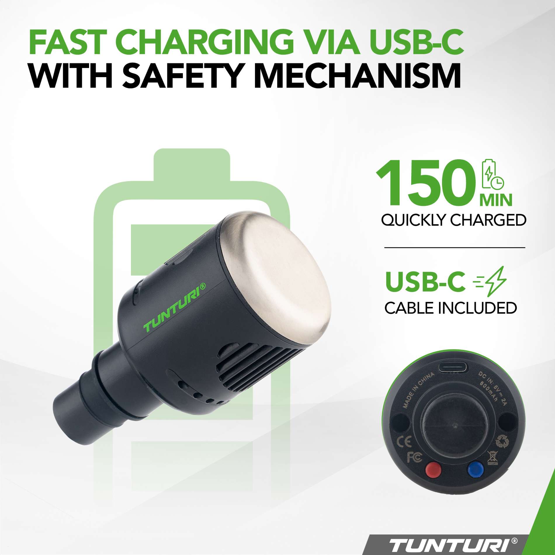 Massaažipüstoli ots TUNTURI Head for Massage Gun, Heat & Cool - Image 6